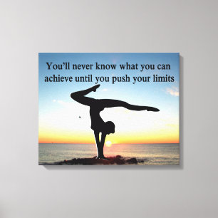 INSPIRATIONAL GYMNASTICS QUOTE DESIGN CANVAS PRINT
