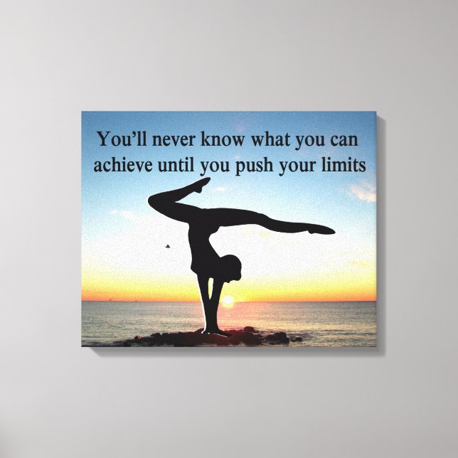 INSPIRATIONAL GYMNASTICS QUOTE DESIGN CANVAS PRINT (Front)