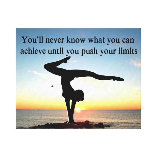 INSPIRATIONAL GYMNASTICS QUOTE DESIGN CANVAS PRINT  Zazzle