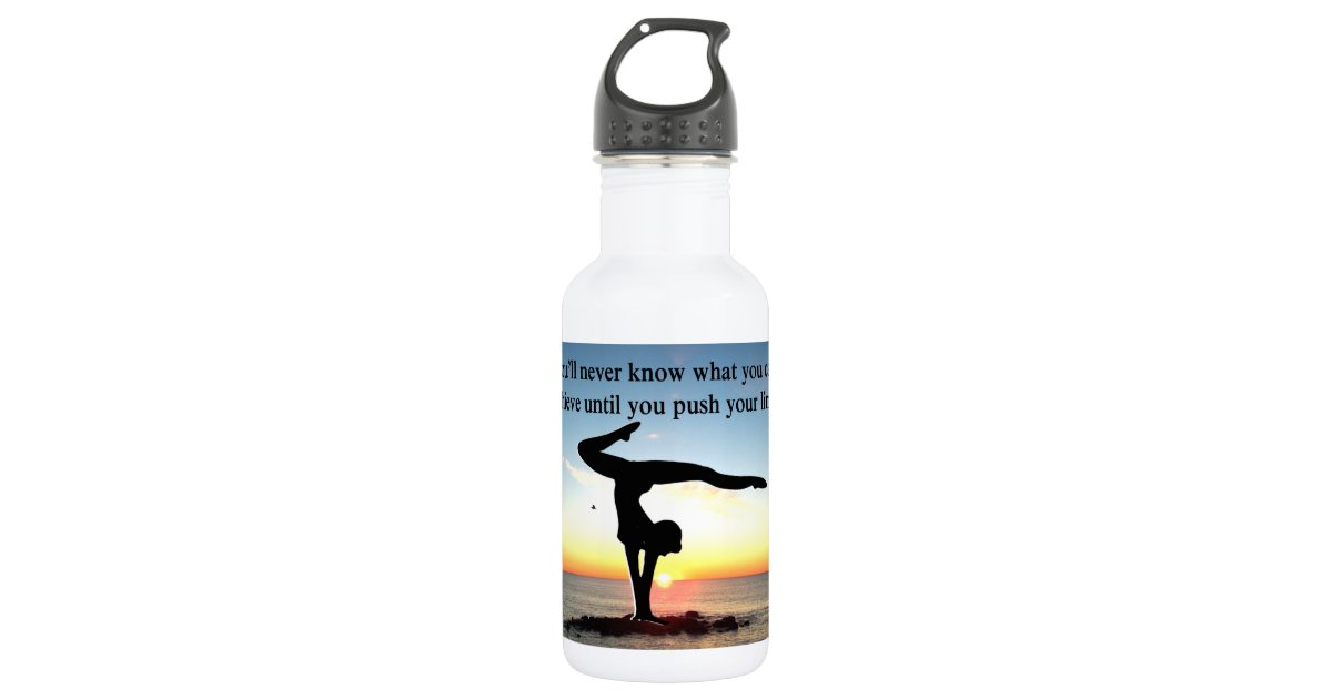 Girl Gymnastics Tumbling Watercolor Water Bottle