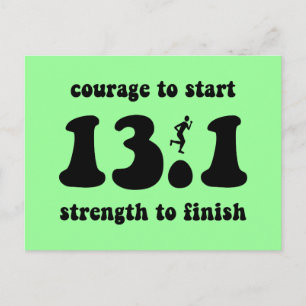 Inspirational half marathon postcard