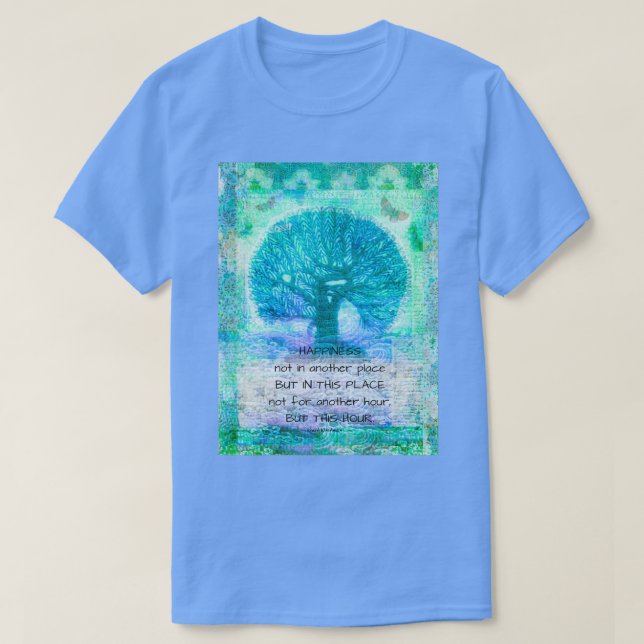 Inspirational happiness quote Walt Whitman T-Shirt (Design Front)