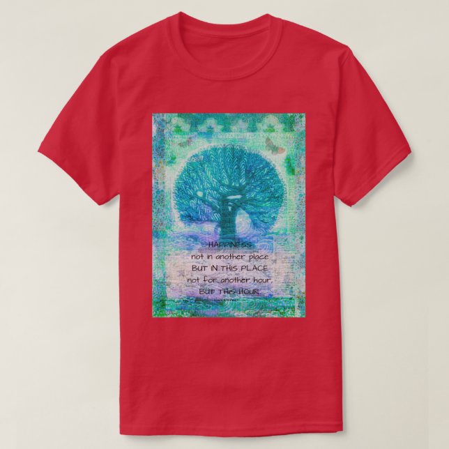 Inspirational happiness quote Walt Whitman T-Shirt (Design Front)