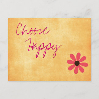 Inspirational Happy Message Postcard