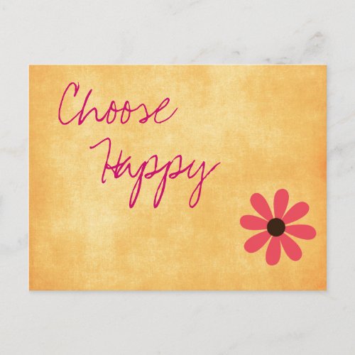 Inspirational Happy Message Postcard