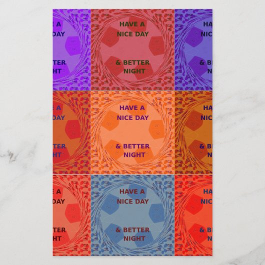 Inspirational Have a Nice Day Checkered Pop Text  (Front)