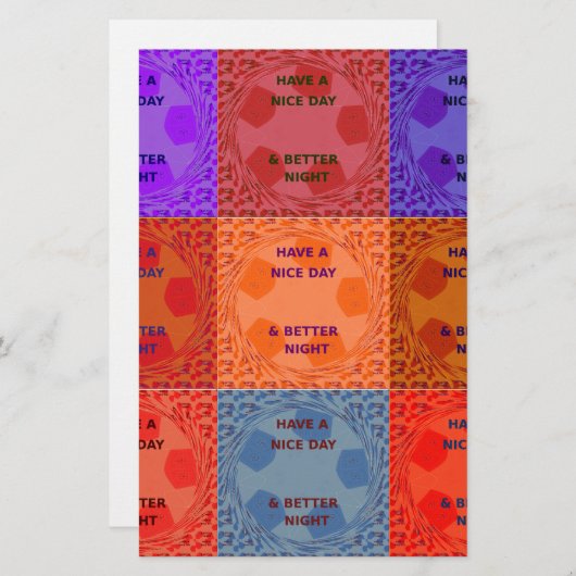 Inspirational Have a Nice Day Checkered Pop Text  (Front/Back)