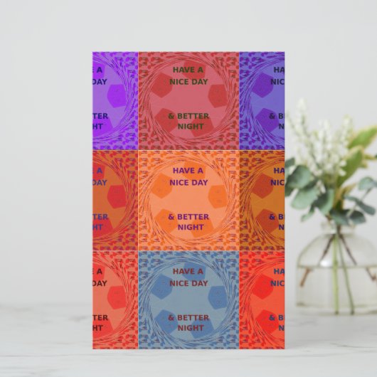 Inspirational Have a Nice Day Checkered Pop Text  (Standing Front)