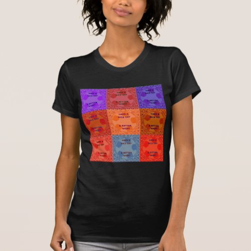 Inspirational Have a Nice Day Checkered Pop Text  T_Shirt