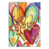 Inspirational Healing Hearts Love Card (Front)