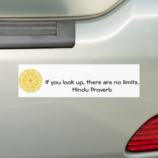 inspirational Hindu Proverb from India Bumper Sticker Zazzle