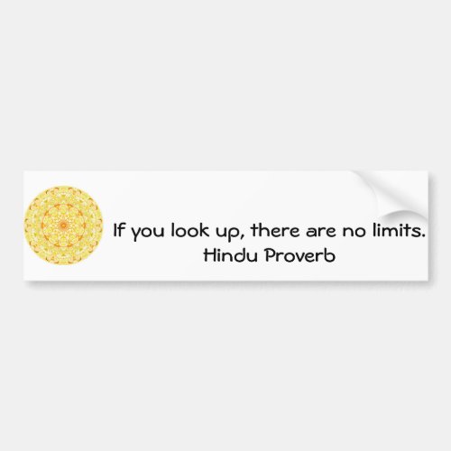 inspirational Hindu Proverb from India Bumper Sticker