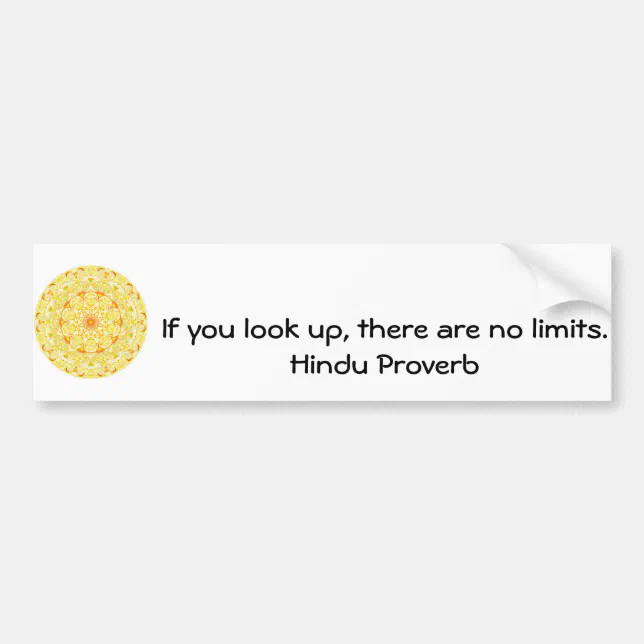 inspirational Hindu Proverb from India Bumper Sticker Zazzle
