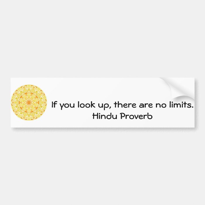 inspirational Hindu Proverb India Bumper Stickers