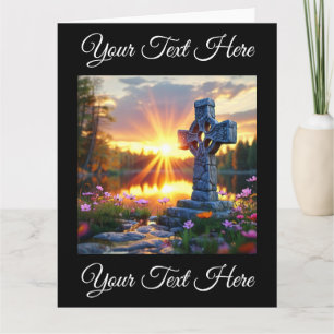 Inspirational Holy Cross Statue at Scenic Lake Card