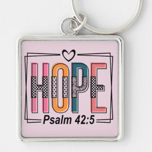 Inspirational Hope Bible Verse Keychain