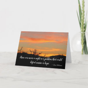 Inspirational Hope of Sunrise  Quote Card
