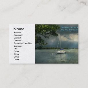 Inspirational - Hope - Sailor - Psalm 107-29 Business Card