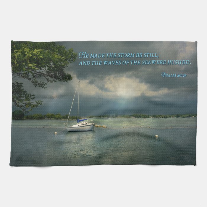 Inspirational   Hope   Sailor   Psalm 107 29 Towel