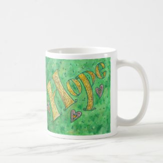 Inspirational Hope Word Art Coffee Mugs