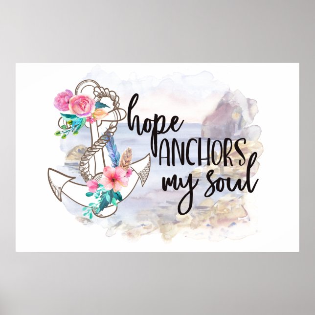 Inspirational hope word art poster (Front)