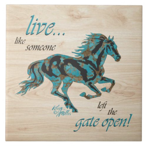 Inspirational Horse Ceramic Tile