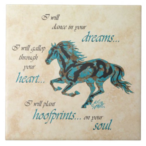 Inspirational Horse Ceramic Tile