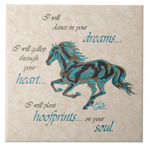 Inspirational Horse Ceramic Tile