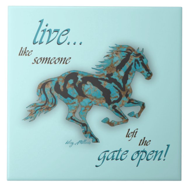 Inspirational Horse Ceramic Tile (Front)
