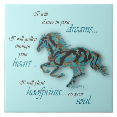 Inspirational Horse Ceramic Tile