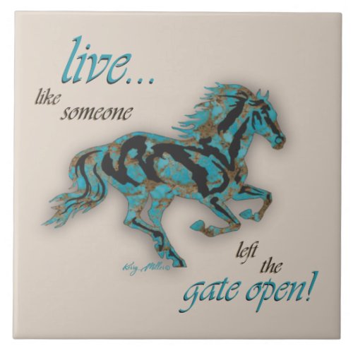 Inspirational Horse Ceramic Tile