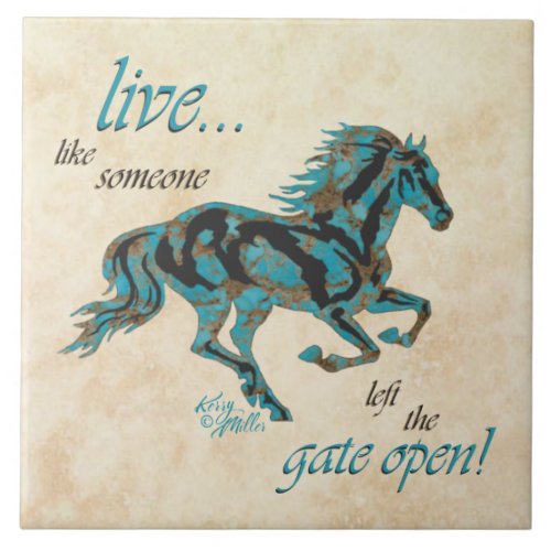 Inspirational Horse Ceramic Tile