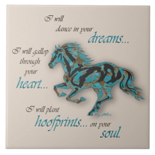 Inspirational Horse Ceramic Tile