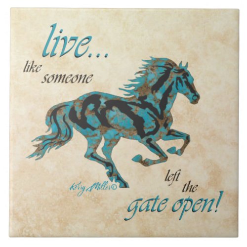 Inspirational Horse Ceramic Tile