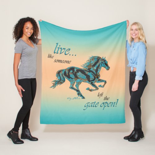 Inspirational Horse Fleece Blanket