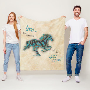 Inspirational Horse Fleece Blanket