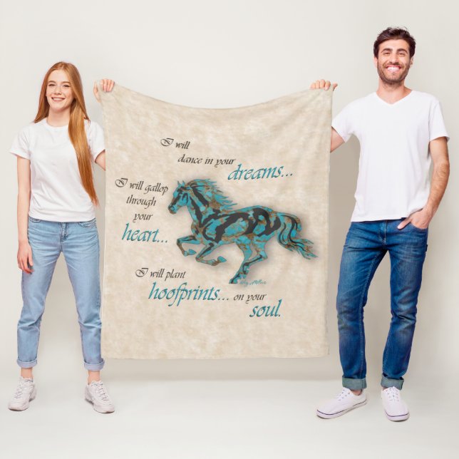 Inspirational Horse Fleece Blanket (In Situ)
