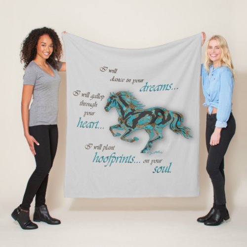 Inspirational Horse Fleece Blanket