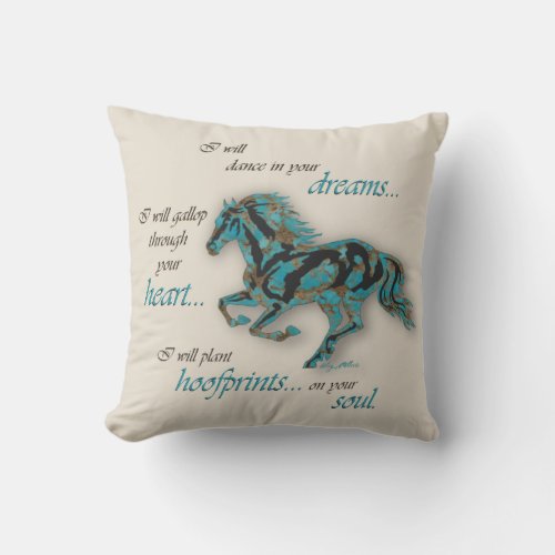 Inspirational Horse Throw Pillow