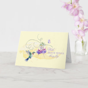 Inspirational Hummingbird and Butterfly Card