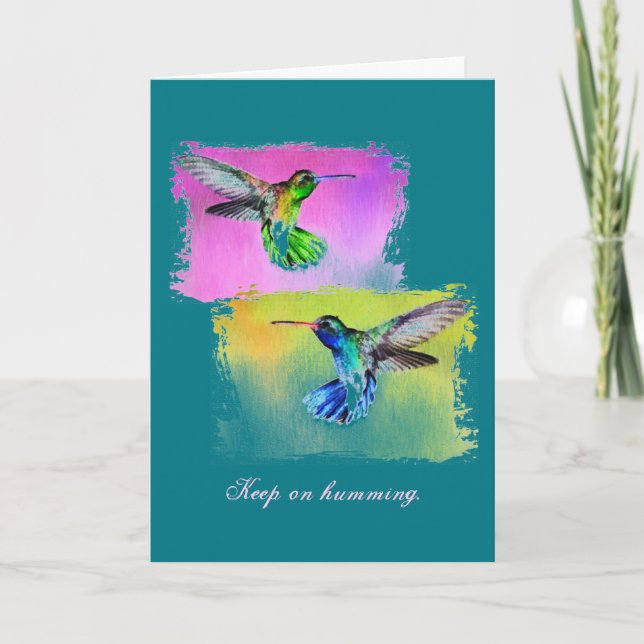 Inspirational Hummingbird Card (Front)