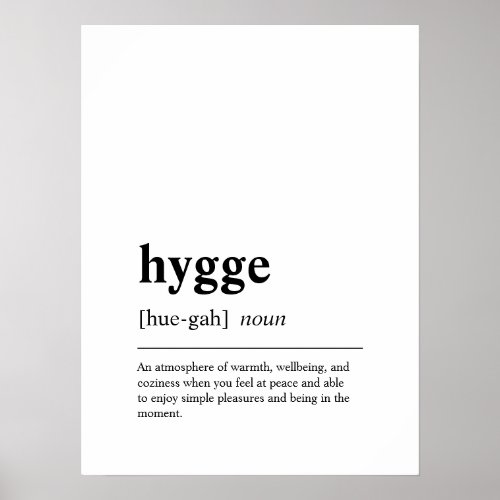 Inspirational Hygge Quote Poster
