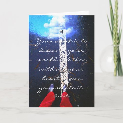 Inspirational image with Buddha quote Card