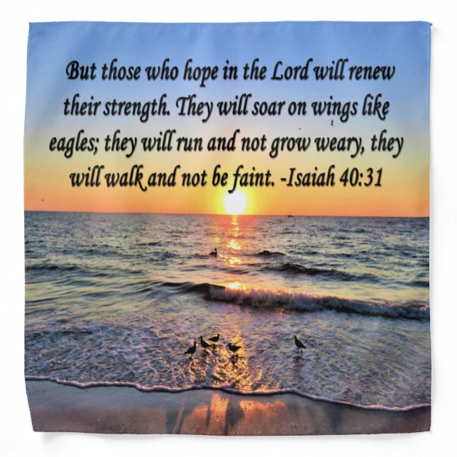 INSPIRATIONAL ISAIAH 40:31 BANDANA (Front)