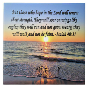 INSPIRATIONAL ISAIAH 40:31 CERAMIC TILE