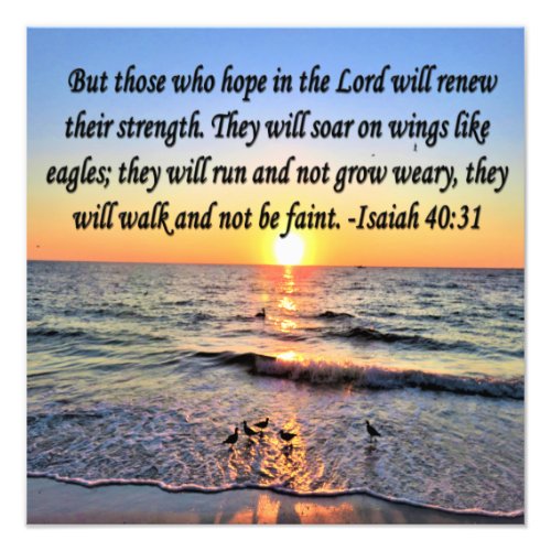 INSPIRATIONAL ISAIAH 4031 PHOTO PRINT