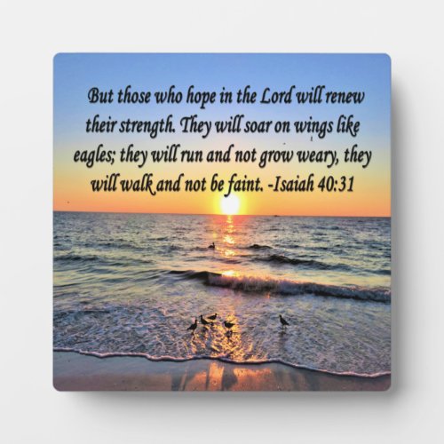 INSPIRATIONAL ISAIAH 4031 PLAQUE