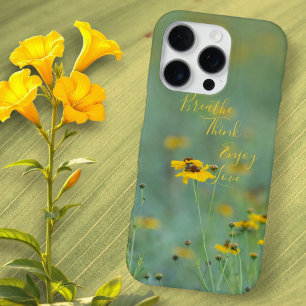 Inspirational Isolated Yellow Wildflowers Custom iPhone 16 Pro Case