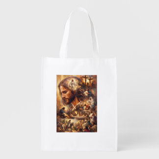 Inspirational Jesus Christ Keychain – Sacred Relig Grocery Bag