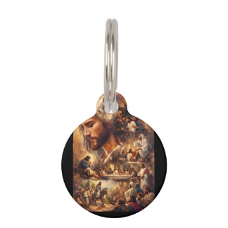 Inspirational Jesus Christ Keychain – Sacred Relig Pet ID Tag